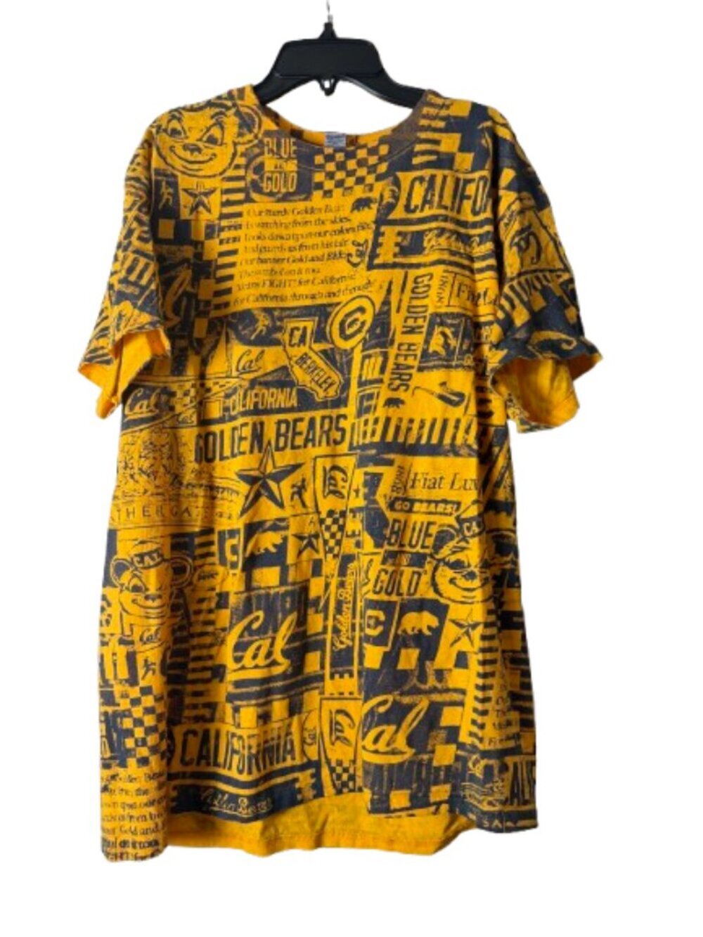 UC Berkeley Golden Bears Graphic Print Spirited T Tee Shirt Size Large
